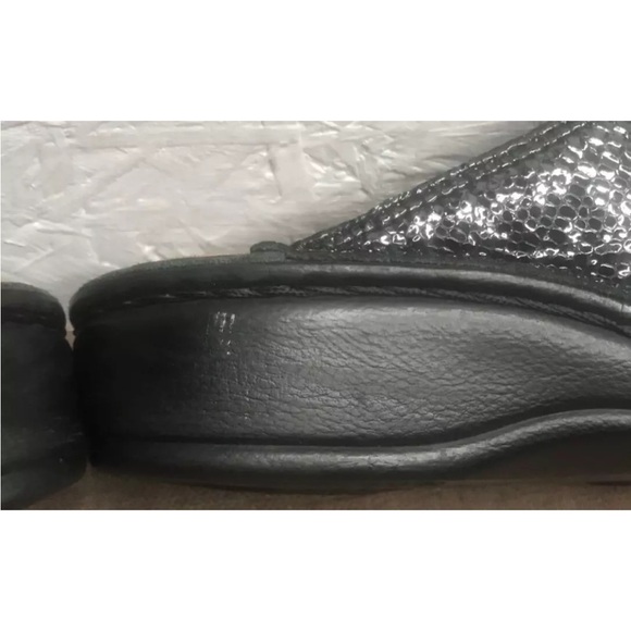 FINN COMFORT Amalfi Sz 7.5D/EU 38D Black Leather & Snake Print Mule Style Clogs - Picture 11 of 16